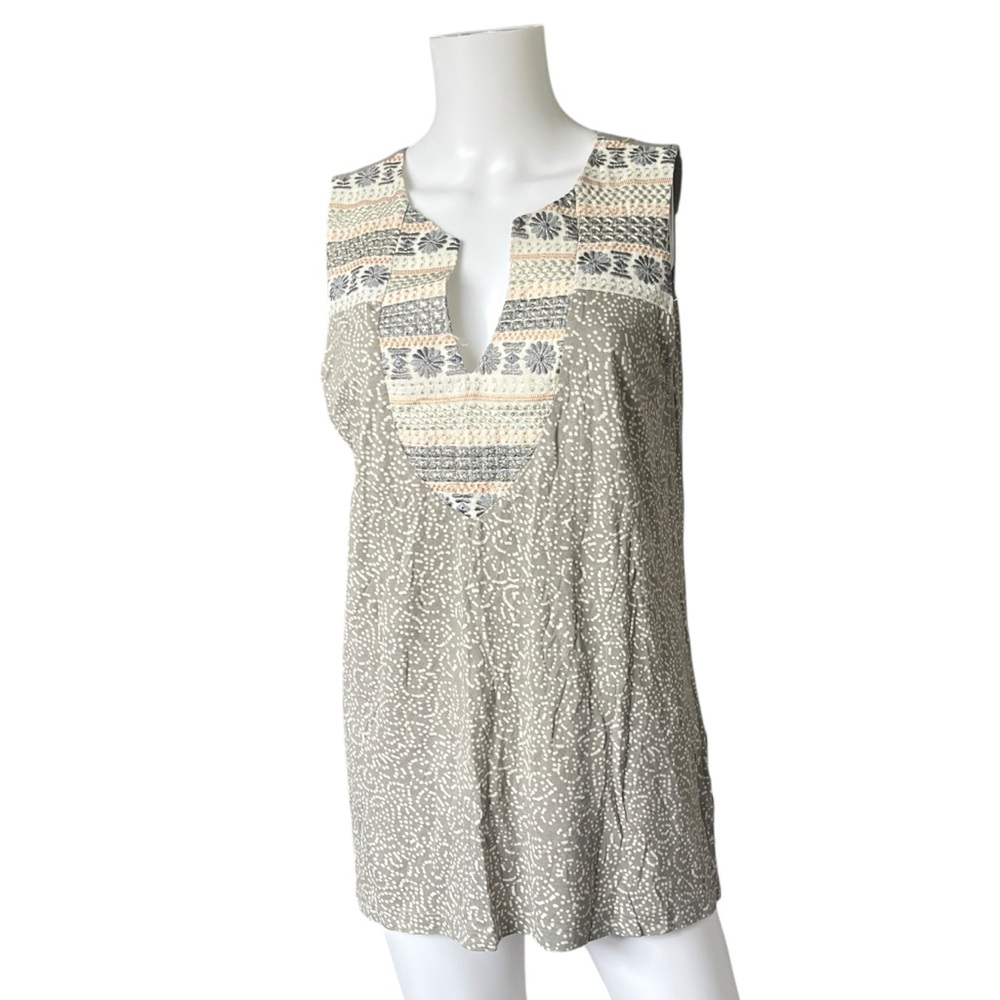 Anthropologie Tiny Zinnia Tank Top Sleeveless Popover Lightweight Size Large L
